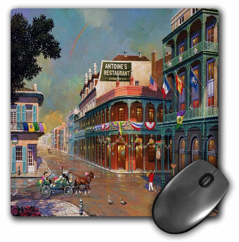 3dRose LLC 8 x 8 x 0.25 Inches Mouse Pad  Old New Orleans Painting (mp_80505_1) - Image 4